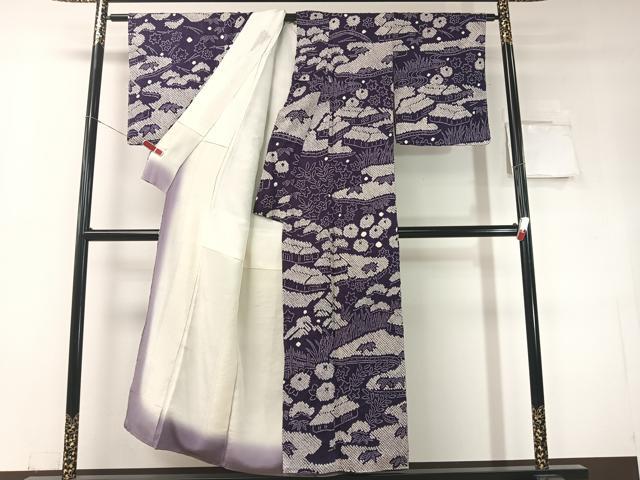 平和屋着物●訪問着　総絞り　雪景色　正絹　逸品　CABD8343vp_1