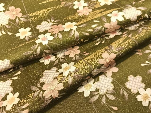 平和屋着物●上質な小紋　霞枝垂れ桜　金彩　正絹　逸品　CABD8345vp 平和屋着物○上質な小紋 霞枝垂れ桜 金彩 正絹 逸品 CABD8345vpの通販