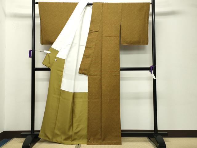 平和屋着物●重要無形文化財　人間国宝　中村勇二郎　江戸小紋　古代菊　正絹　逸品　未使用　CABD8826gh_2