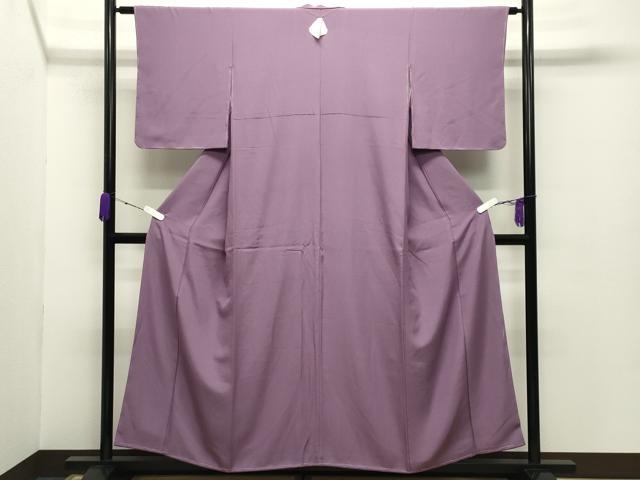 平和屋着物●上質な色無地　二藍色　正絹　逸品　未使用　CABD8878gh_1