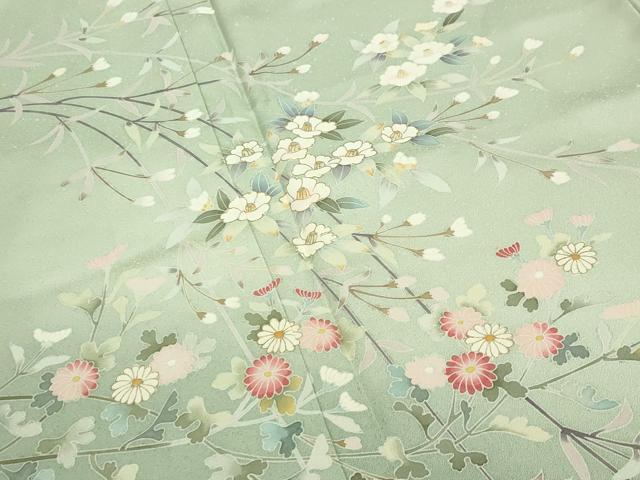 平和屋着物●訪問着　作家物　枝花文　暈し染め　金彩　正絹　逸品　未使用　CABD8879gh_2