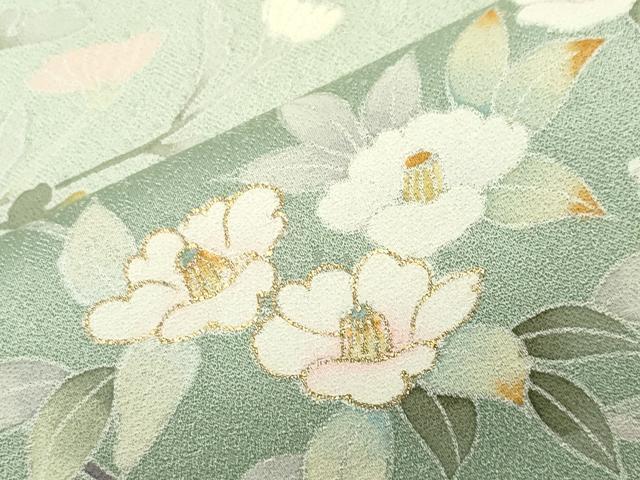 平和屋着物●訪問着　作家物　枝花文　暈し染め　金彩　正絹　逸品　未使用　CABD8879gh_5