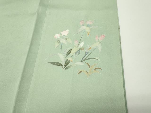 平和屋着物●訪問着　作家物　枝花文　暈し染め　金彩　正絹　逸品　未使用　CABD8879gh_6