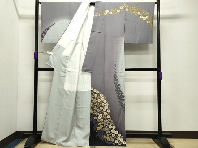 平和屋着物●訪問着　辻が花　絞り　暈し染め　金彩　正絹　逸品　CABD8926gh_1