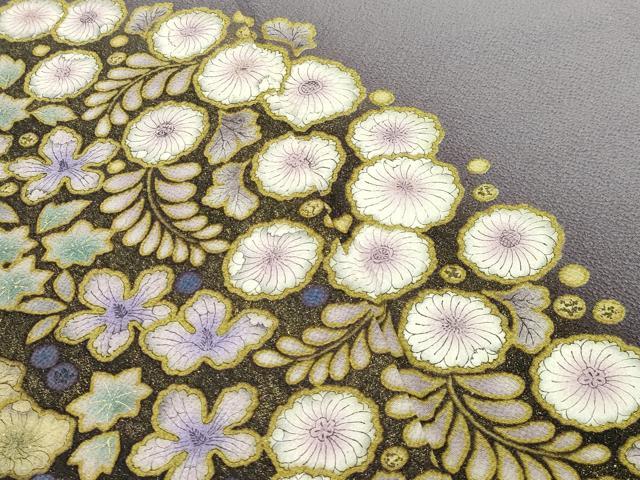 平和屋着物●訪問着　辻が花　絞り　暈し染め　金彩　正絹　逸品　CABD8926gh_2