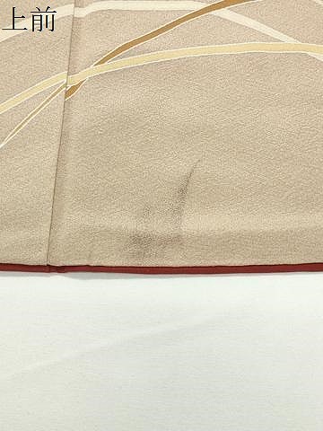 平和屋着物●訪問着　作家物　舞蝶草花文　暈し染め　金彩　正絹　逸品　CABD8934gh_8