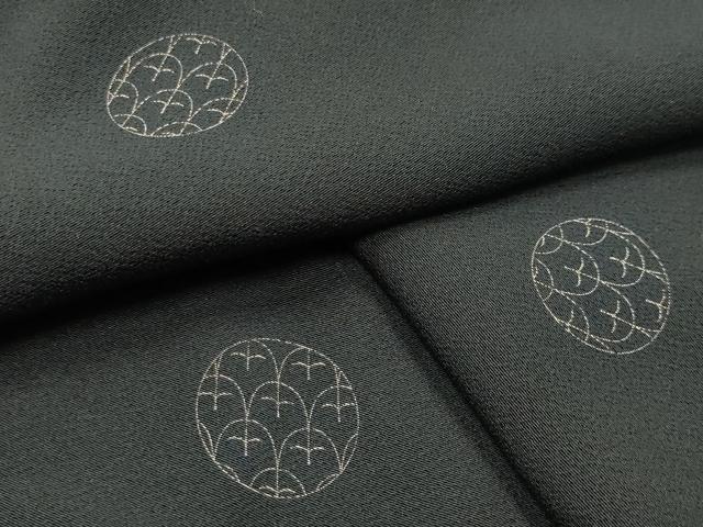 平和屋着物●上質な小紋　吉祥丸文　黒地　金彩　さが美扱い　正絹　逸品　CABD8963gh 21,229円