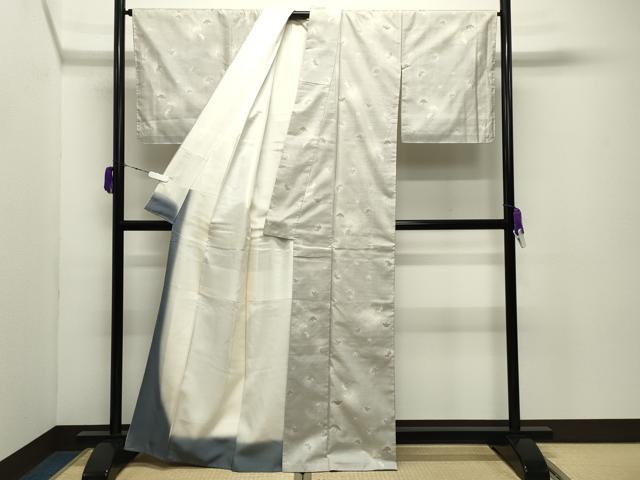平和屋着物●本場大島紬　白大島紬　桑原織物 二代目　桑原啓之介　9マルキ　銀杏　証紙付き　正絹　逸品　CABD9135gh_2