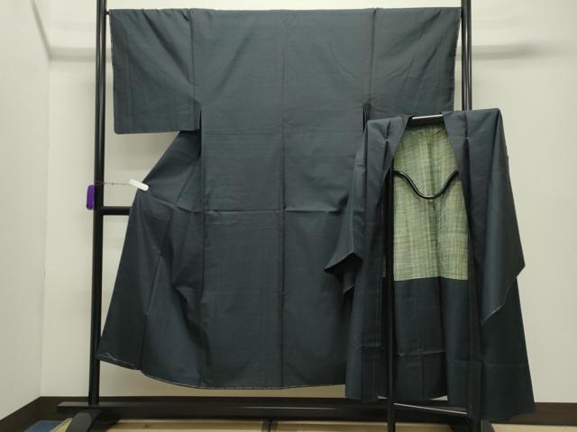 本場大島紬 総詰め 80亀甲 正絹 アンサンブル 逸品 長羽織 平和屋着物