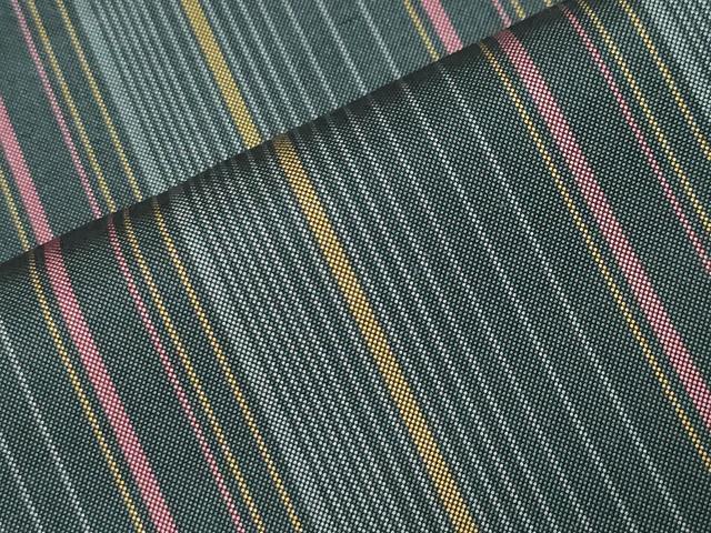 平和屋着物●本場縞大島紬　縞　ロング丈　正絹　逸品　未使用　CABD9228gh_5