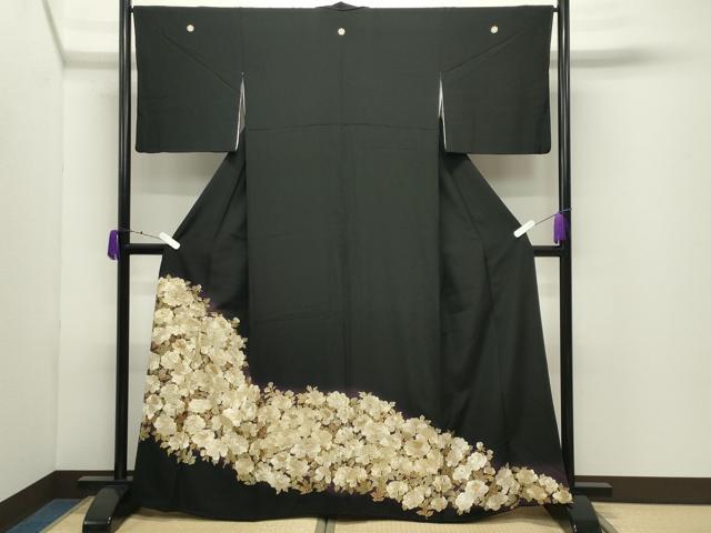 平和屋着物●豪華黒留袖　総刺繍　駒刺繍　牡丹花文　暈し染め　金銀糸　ますいわ屋扱い　正絹　逸品　CABD9255gh 42,120円