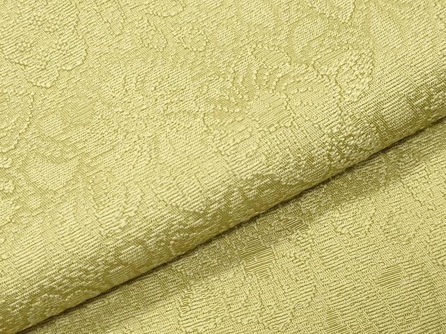 平和屋着物●上質な色無地　辻が花地紋　青朽葉色　ロング丈　正絹　逸品　CABD9396gh_4