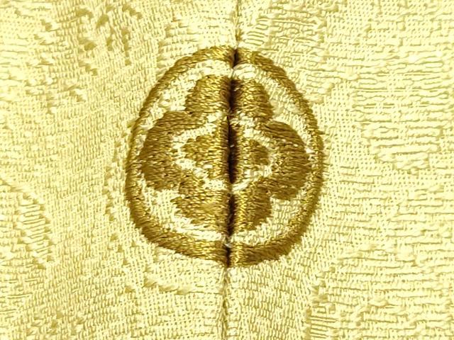 平和屋着物●上質な色無地　辻が花地紋　青朽葉色　ロング丈　正絹　逸品　CABD9396gh_6