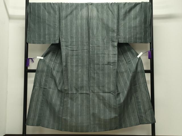 平和屋着物∴夏物 男性 浴衣 縞 綿麻 逸品 CABD9514gh