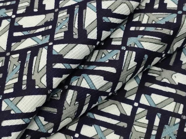 平和屋着物∴夏物　男性　浴衣　幾何学文様　綿　逸品　CABD9517gh 30,420円