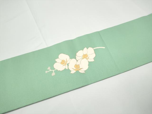 平和屋着物●塩瀬　九寸名古屋帯　胡蝶蘭　金彩　正絹　逸品　CABE0263hy_6