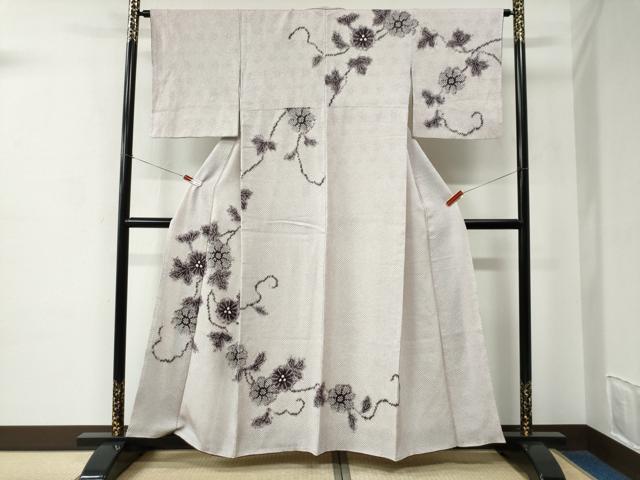 平和屋着物○訪問着 総絞り 花唐草文 正絹 逸品 CABE2024yc 【公式通販】