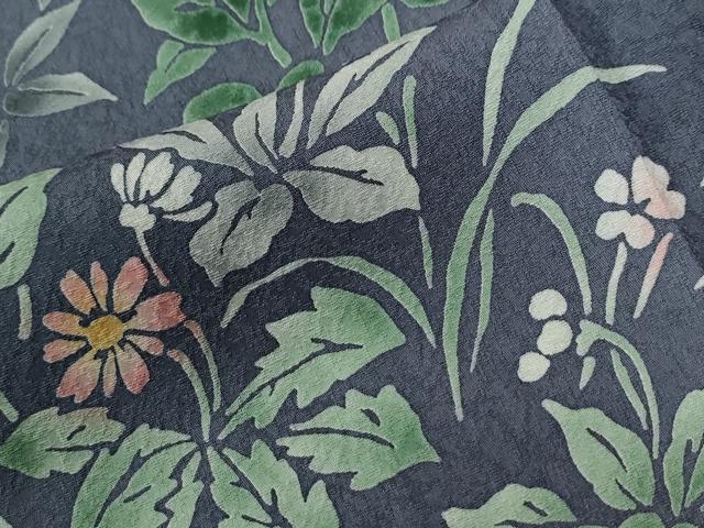平和屋着物●訪問着　駒刺繍　草花文　暈し染め　正絹　逸品　CABE2027yc_6