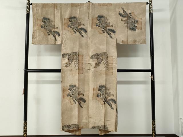 平和屋着物●男性　本場大島紬　アンサンブル・長襦袢セット　吉祥文　正絹　逸品　CABE2086yc_8