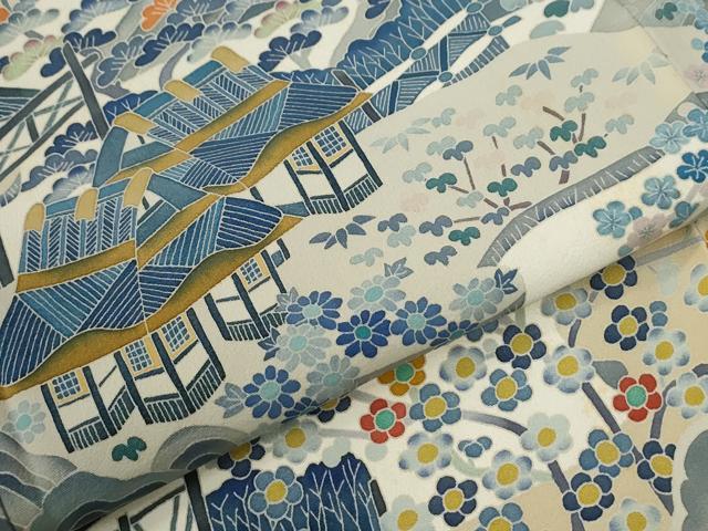 平和屋着物●本加賀友禅作家　百貫華峰　黒留袖　樹林風景文　正絹　逸品　CABE2095yc_5