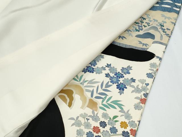 平和屋着物●本加賀友禅作家　百貫華峰　黒留袖　樹林風景文　正絹　逸品　CABE2095yc_8