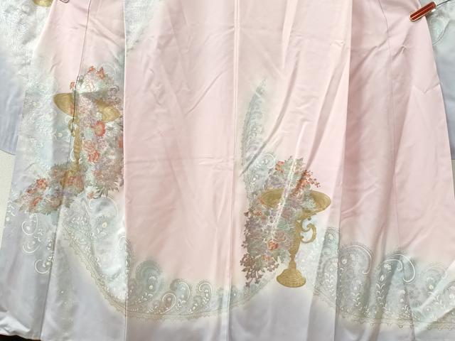 平和屋着物●豪華振袖　陶器更紗花唐草文　暈し染め　金銀彩　正絹　逸品　CABE2135yc_2