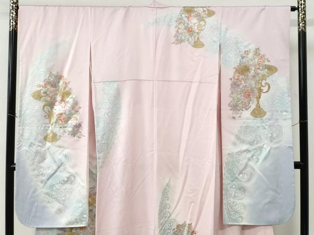 平和屋着物●豪華振袖　陶器更紗花唐草文　暈し染め　金銀彩　正絹　逸品　CABE2135yc_1