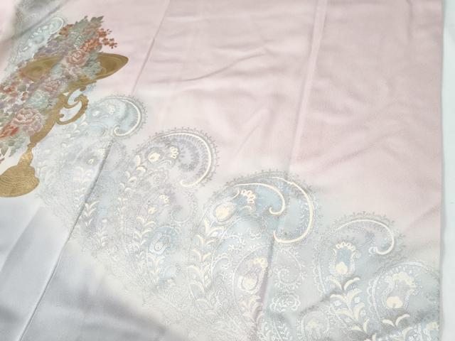 平和屋着物●豪華振袖　陶器更紗花唐草文　暈し染め　金銀彩　正絹　逸品　CABE2135yc_5