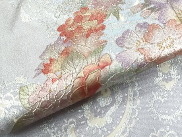 平和屋着物●豪華振袖　陶器更紗花唐草文　暈し染め　金銀彩　正絹　逸品　CABE2135yc_6