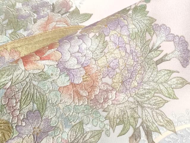平和屋着物●豪華振袖　陶器更紗花唐草文　暈し染め　金銀彩　正絹　逸品　CABE2135yc_7