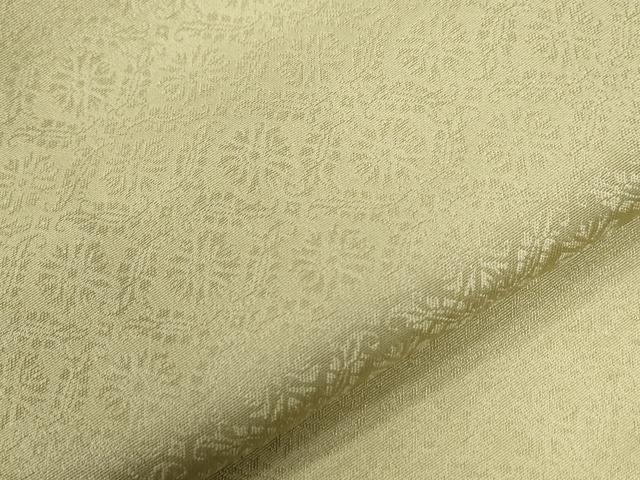 平和屋着物●上質な色無地　花唐草地紋　抹茶色　正絹　逸品　CABE2214yc_4