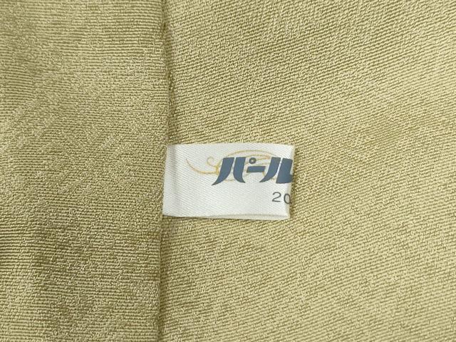 平和屋着物●上質な色無地　花唐草地紋　抹茶色　正絹　逸品　CABE2214yc_6