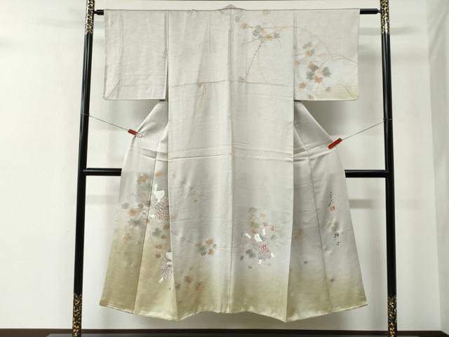 平和屋着物●友禅作家の巨匠　浅井青仁　訪問着　童子遊び　暈し染め　金彩　正絹　逸品　CABE2245yc