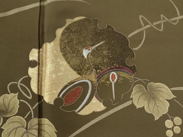 平和屋着物●訪問着　竹屋町刺繍　雪輪鶴南天花文　金彩　正絹　逸品　CABE2348yc_2