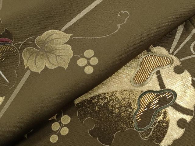 平和屋着物●訪問着　竹屋町刺繍　雪輪鶴南天花文　金彩　正絹　逸品　CABE2348yc_5