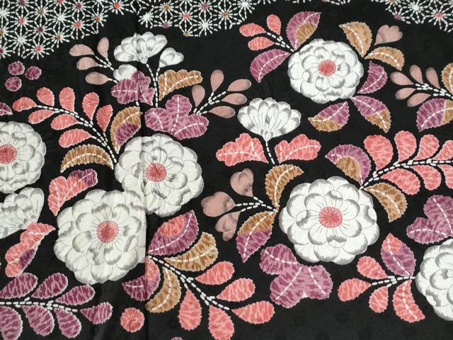 平和屋着物●訪問着　辻が花　絞り　黒地　正絹　逸品　CABE2350yc 平和屋着物○訪問着 辻が花 絞り 黒地 正絹 逸品 CABE2350ycの通販はau
