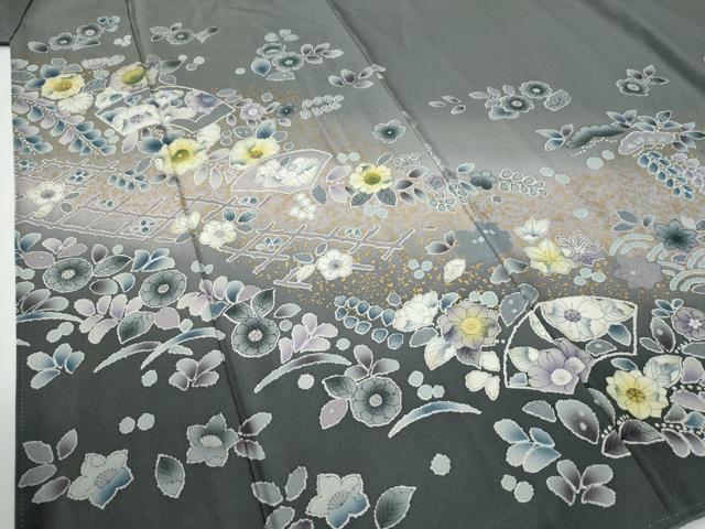 平和屋着物●訪問着　辻が花　暈し染め　金彩　正絹　逸品　CABE2399yc_3