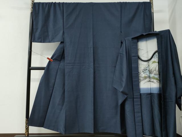 平和屋着物●男性　紬　アンサンブル　100亀甲　総詰め　キングサイズ　正絹　逸品　CABE2462yc 24,336円