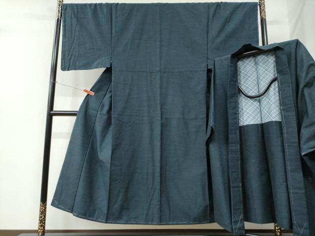 平和屋着物●男性　紬　アンサンブル　100亀甲　総詰め　正絹　逸品　未使用　CABE2486yc