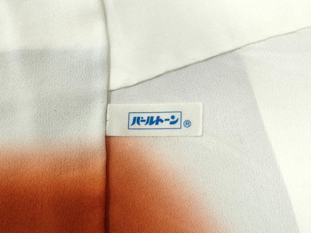 平和屋着物●訪問着　絞り　刺繍　鴛鴦松皮菱草花文　黒地　金彩　正絹　逸品　CABE2504yc_6