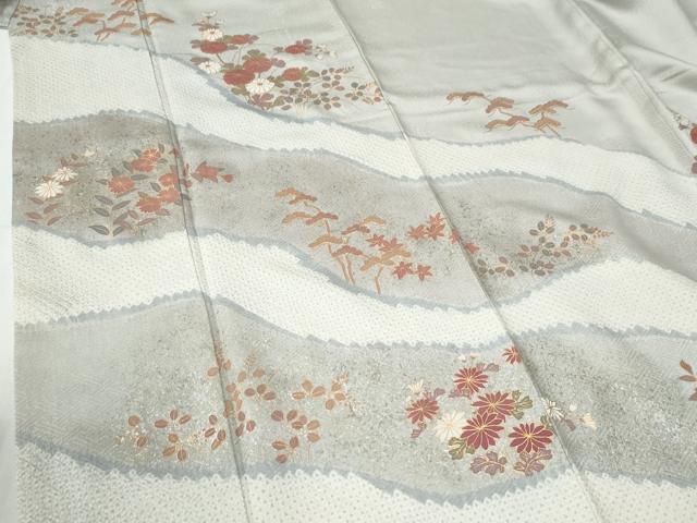平和屋着物●訪問着　絞り　草花文　金彩　正絹　逸品　CABE2511yc_3