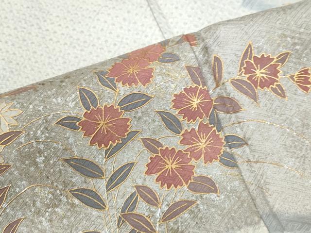 平和屋着物●訪問着　絞り　草花文　金彩　正絹　逸品　CABE2511yc_6