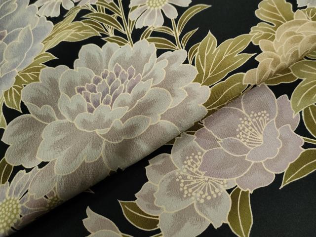 平和屋着物●こむさでもーど・COMME CA DU MODE　振袖　牡丹花文　黒地　洗える着物　CABE2528yc_6