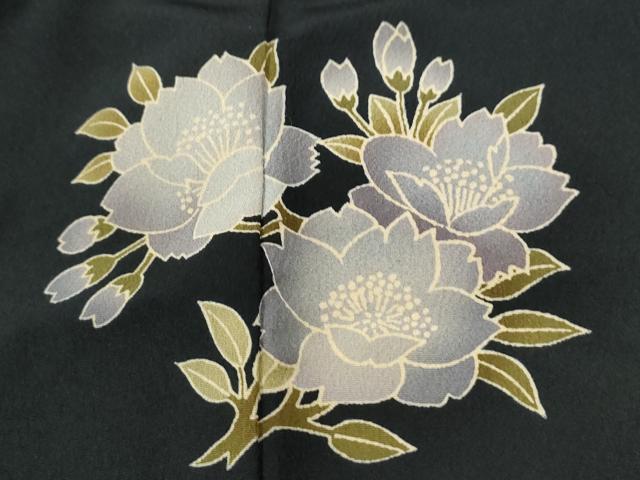 平和屋着物●こむさでもーど・COMME CA DU MODE　振袖　牡丹花文　黒地　洗える着物　CABE2528yc_7