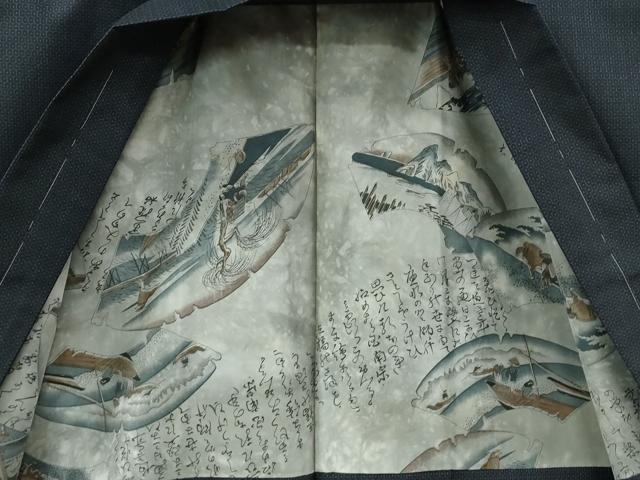 平和屋着物●男性　本場大島紬　アンサンブル　80亀甲　総詰め　正絹　逸品　未使用　CABE2566yc_8