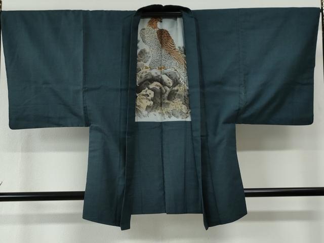 平和屋着物●男性　紬　アンサンブル　100亀甲　総詰め　正絹　逸品　CABE2568yc_5