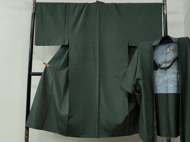 平和屋着物●男性 紬 アンサンブル 霞文 正絹 逸品 CABE2569yc