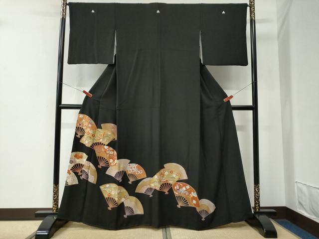 黒留袖 フルセット鶴と花の刺繍比翼仕立て袷 | ヤマダウェブコム