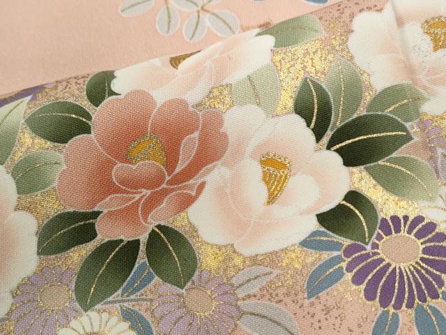 平和屋着物●訪問着　作家物　駒刺繍　草花文　金彩　正絹　逸品　CABE2611yc_6
