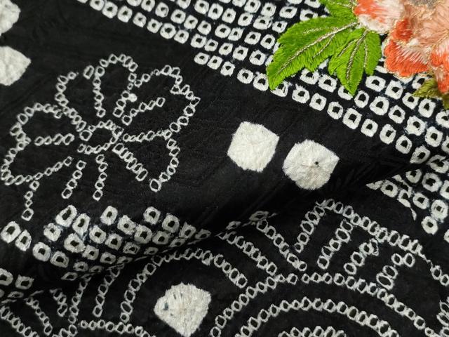 平和屋着物●豪華振袖　駒刺繍　絞り　鬘帯御所車吉祥花文　金彩　正絹　逸品　CABE2678yc_8